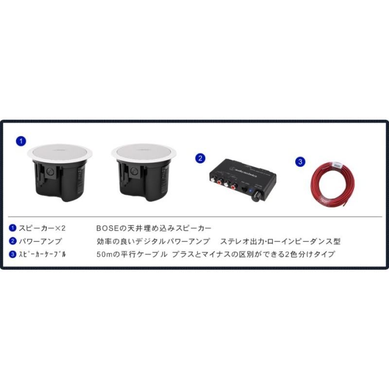 地域限定販売【基本工事付き】BOSE 天井埋め込みスピーカー + アンプセット | LINEブランドカタログ