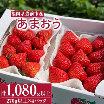 ふるさと納税 豊前市 2月以降発送　いちご厳選デラックスG　福岡県豊前市産　270g以上×4パック