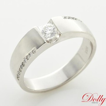 Dolly 天然鑽石 0.30克拉完美車工求婚男戒-007