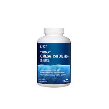 LAC 三強魚油1500膠囊120顆(85%魚油/3倍omega-3/腸溶劑型/升級版三效魚油)