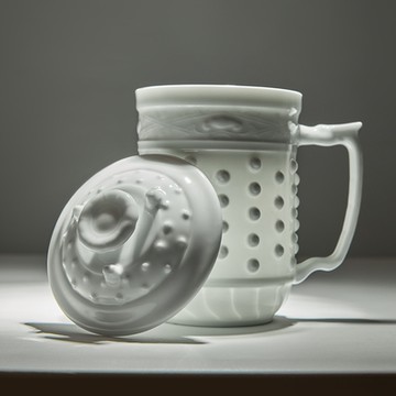 乾唐軒活瓷 經典乾坤高杯 / 含蓋 / 雪白瓷 620ml