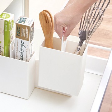 日本天馬 廚房系列雙格可提式櫥櫃抽屜用ABS收納籃-寬7.5CM-3入