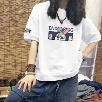 台灣出貨 短袖上衣女 印花短袖 短袖 短t t恤 t恤女 oversize 大尺碼女裝 日系短袖 寬鬆短袖 情侶裝 短t