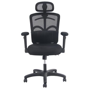 DR. AIR 氣墊腰靠人體工學辦公網椅-黑