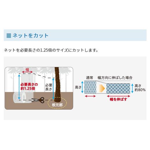 成木保護ネット PE-60 幅60cm×長さ50ｍ 鹿やカモシカの樹皮剥ぎ角研ぎ対策に 成木 保護ネット 保護資材 セキスイ 積水樹脂