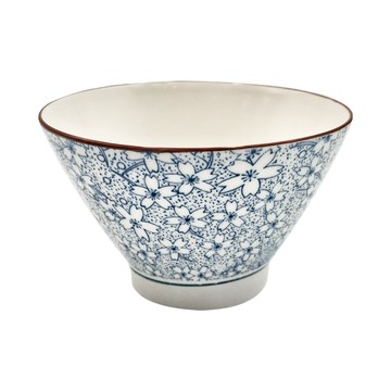 新食器 古染梅V型碗 5吋陶瓷碗 適用於微波爐/洗碗機  1個