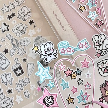 原創捉星星轉印貼 / 手帳裝飾貼紙 / DIY 文創轉印貼