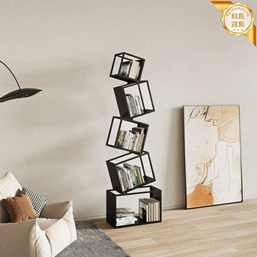 【網紅轉角】鐵藝書架 落地書架 置物架 書櫃 書架 客廳角落 異形創意設計 現代簡約風格 節省空間 客廳臥室書房適用