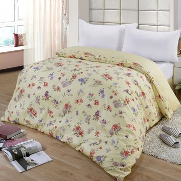 FITNESS  精梳棉雙人薄被套-穠芳(黃)