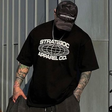 Chemistry_Boys - 韓國 MTE449 UNUSED LOGO #8956 STRATEGOC發泡文字 短T (四色)