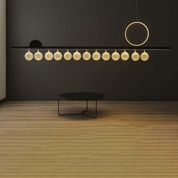 手工拉絲玻璃餐吊燈(長120cm) F97-54-1005