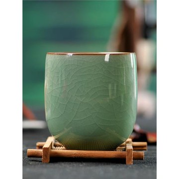 青玉軒 日式青瓷茶杯創意禮品保溫會議辦公杯 茶道陶瓷單杯六色杯