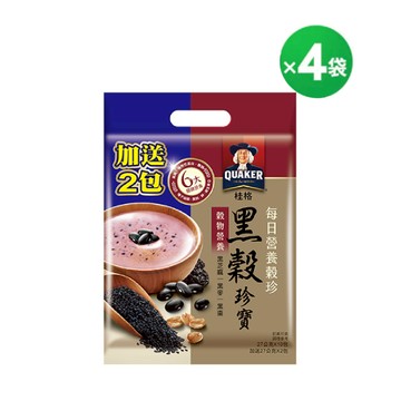 (加量包)桂格 每日營養穀珍黑穀珍寶X4袋 (27gX10包 加贈2包)
