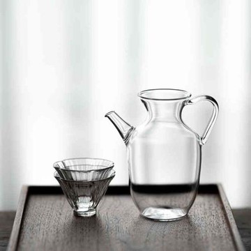 中式仿宋玻璃執壺耐熱玻璃茶壺家用泡茶壺茶杯套裝綠茶小青柑專用