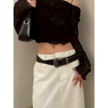 Velpro 現貨｜不規則設計感鉚釘皮帶 腰帶 配件 配飾 搭配 美式