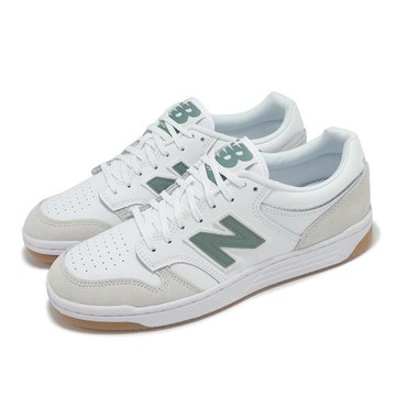 New Balance NB 休閒鞋 480 男鞋 女鞋 白 綠 皮革 復古 膠底 小白鞋 情侶鞋 NB BB480LYG-D