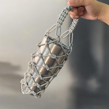 編織飲料網袋 飲料提袋 傘繩杯套 水壺提袋 手作飲料提繩