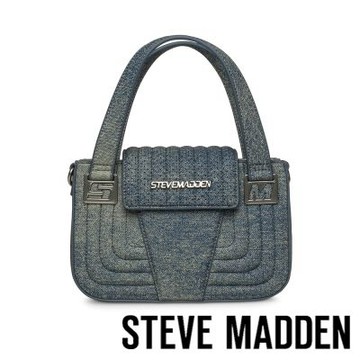 STEVE MADDEN-率性條紋兩用小方包 BKITT-藍色