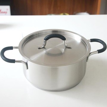 防燙手柄出口304不銹鋼湯鍋餃子饅頭小蒸鍋復合底電磁爐燃氣20cm