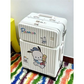 箱子前置開口行李箱女萬向輪靜音旅行箱學生拉桿箱商務登機箱20寸