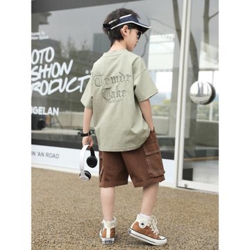 兒童裝男童夏裝套裝2025新款中大童男孩夏季薄款短袖帥氣時髦炸街