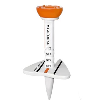MeleLinks 可調節多功能 高爾夫球Tee 球座球釘組 35~55mm高度調節  5 x 5 x 8.5cm  橘色  1組
