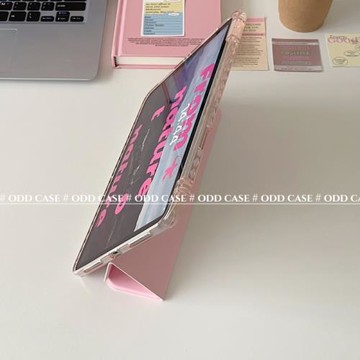 odd/ 平板保護套pro11/10.9寸吸磁翻蓋三折/休眠9.7寸/10.2/air5/10代支架/防摔全包ipad硬殼MINI6粉色