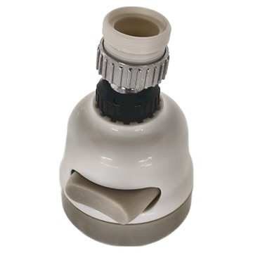 Water More 水摩爾 360度浴室廚房三段增壓噴灑頭  水花轉換器 出水頭直徑5cm 全長含接頭9cm 2個 + 萬能轉接頭 3.7 x 2.2cm 2個  1組