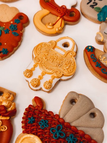 福氣滿滿 中式風格收涎糖霜餅乾