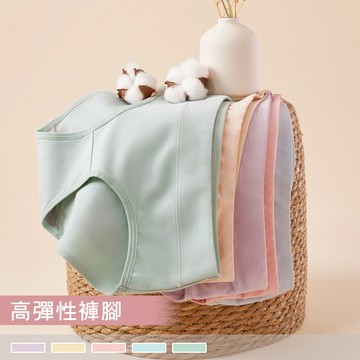 【親膚高棉】百搭素色 寬褲頭 吸濕親膚包臀中低腰 內褲 2409