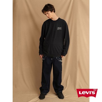 Levis Red 工裝手稿風復刻再造 男款 長袖T恤 魚子黑