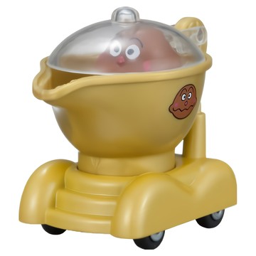 麵包超人 GOGO小汽車 咖哩麵包超人號 日本經典人氣卡通造型 可互動車蓋與公仔設計  咖啡色  咖哩麵包超人 咖啡色  1個