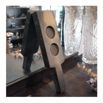 日本老件.昭和傳統木製糕餅模具.落雁/和菓子模.復古陳列擺件