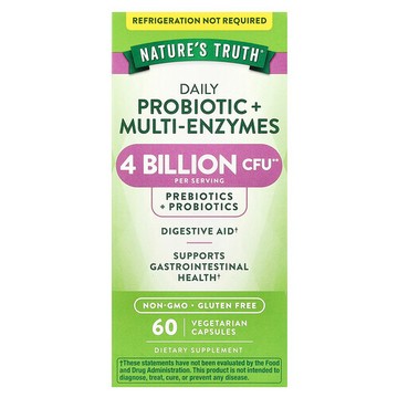 Nature's Truth, 日常益生菌 + 多酶，60 粒素食膠囊