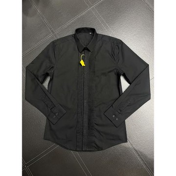 25春季新款 ins潮牌前幅對稱條紋折疊襯衣 潮流男士高端時尚襯衫