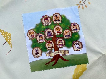 小彤畫集 - 複古貓之家族 - 拭鏡布