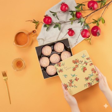 【冊子過年禮盒】彩鳥飛悅單層禮盒(芋香流心酥x7)