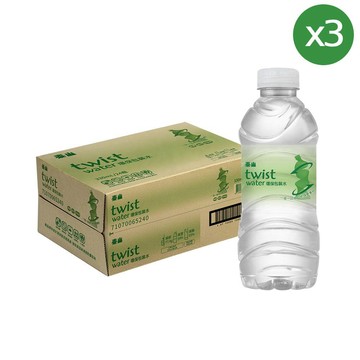 【泰山】TWIST WATER環保包裝水330mlx3箱共72入(包裝飲用水)