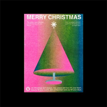 Riso Museum 聖誕卡 聖誕樹 - 漸層
