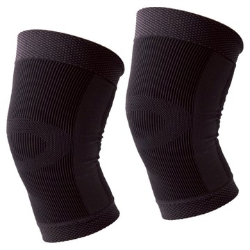 LEADER X 台灣製 防護升級鋅石墨烯護膝 加大加寬限定版  均碼 31.5 x 12cm  1組  黑色