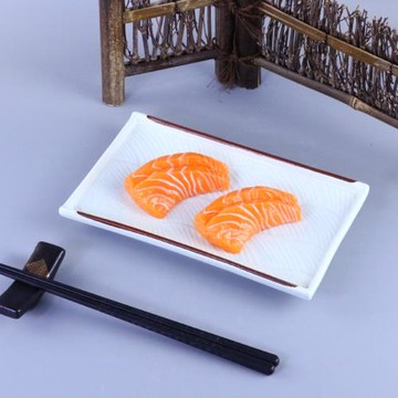 日本懷石會席板前料理餐具復古陶瓷長方壽司盤燒鳥盤刺身盤烤肉盤