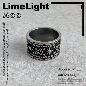 ☆LimeLight☆ 十字星 / 玫瑰 / 雕花 / 粗款 / 飾品 / 做舊 / 鈦鋼 戒指 27