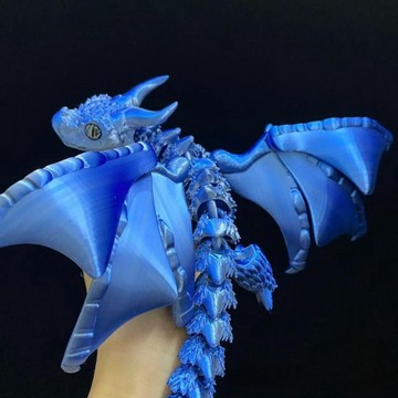 臺灣-出貨🔥【新款熱銷】3d打印玩具大角飛龍夜市擺攤關節可動立體仿動物禮物車載擺件 LW4Y