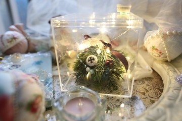 聖誕禮盒-擬真迷你聖誕樹掛飾之景觀盒