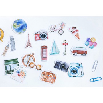 ★台灣現貨★一個人的旅行貼紙 文具 貼紙 造型貼紙 手帳本 DIY 相冊 旅行貼紙 L176