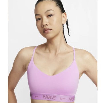 NIKE 運動內衣 AS W NK DF INDY LGT SPT BRA 粉色 低強度 可調節 瑜珈 透氣排汗 FD1063-632