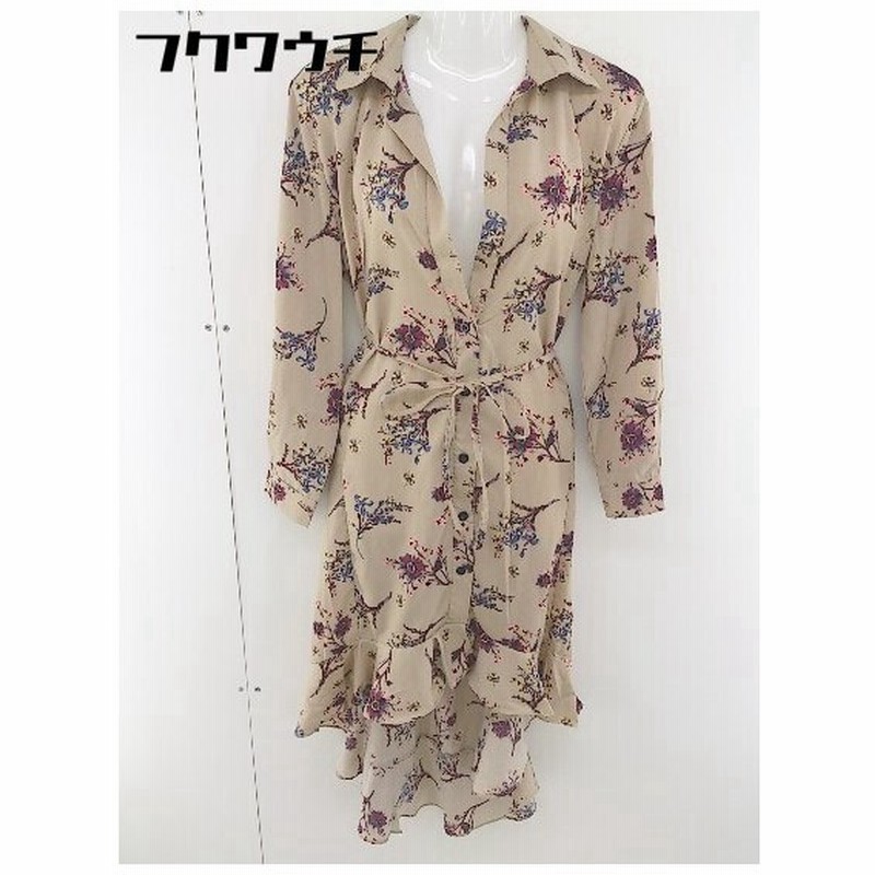 Fifth フィフス 花柄 長袖 ロング シャツ ワンピース サイズm ベージュ系 マルチ レディース 通販 Lineポイント最大0 5 Get Lineショッピング