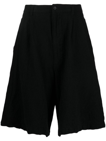 Comme Des Garçons Shirt - drop-crotch tailored shorts - men - Wool/Nylon - S - Black