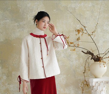 祥瑞 新中式復古中國風 新年禮服夾棉唐裝上衣