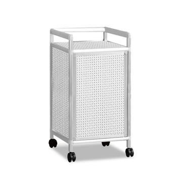 ASSARI-(花格) 輕量鋁合金1.3尺附門茶車/置物架(附輪)(寬40*深41*高72cm)